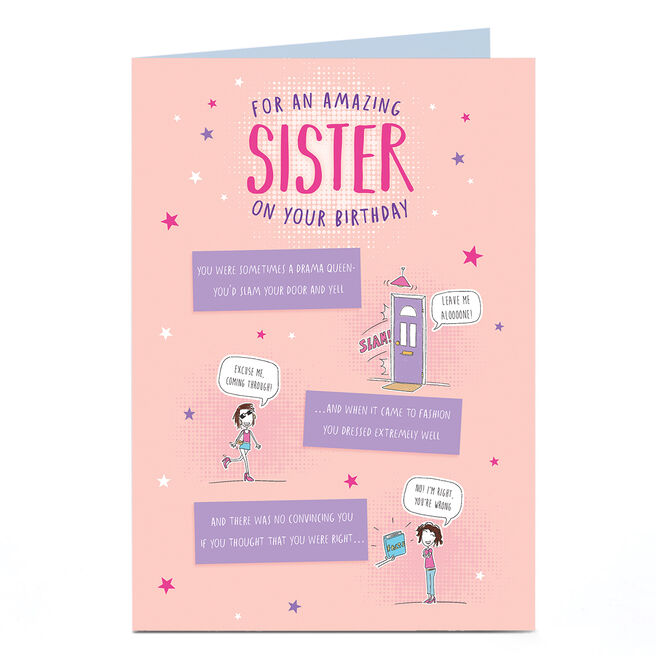 Birthday Card - For An Amazing Sister On Your Birthday