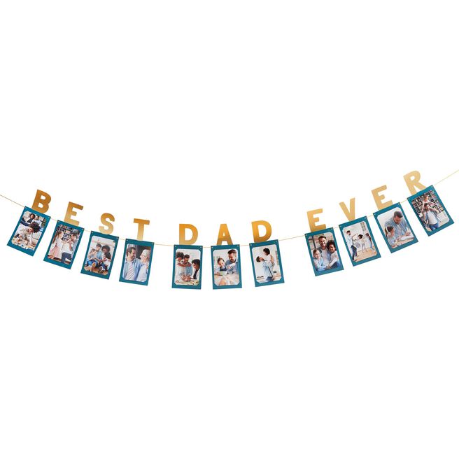 Best Dad Ever Photo Card Banner 3m