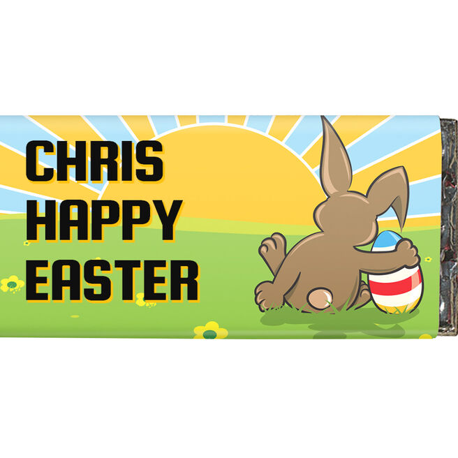 Personalised Chocolate Bar - Easter Bunny Sunset