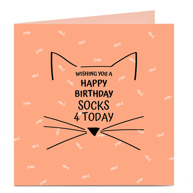 Personalised Birthday Card - Cat Face