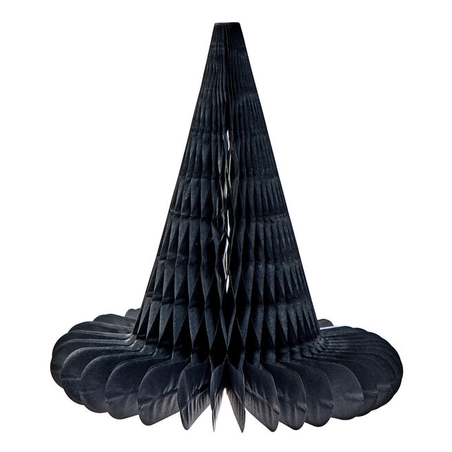 Black Hat Honeycomb Decorations - Pack of 3