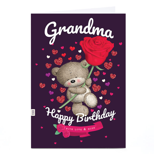 Personalised Birthday Card - Hugs with Rose, Grandma