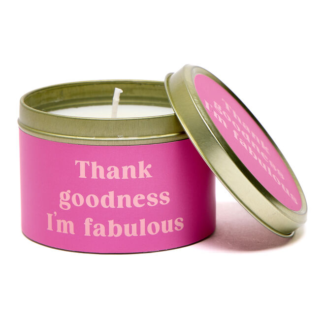 Thank Goodness I'm Fabulous Lime & Basil Scented Candle