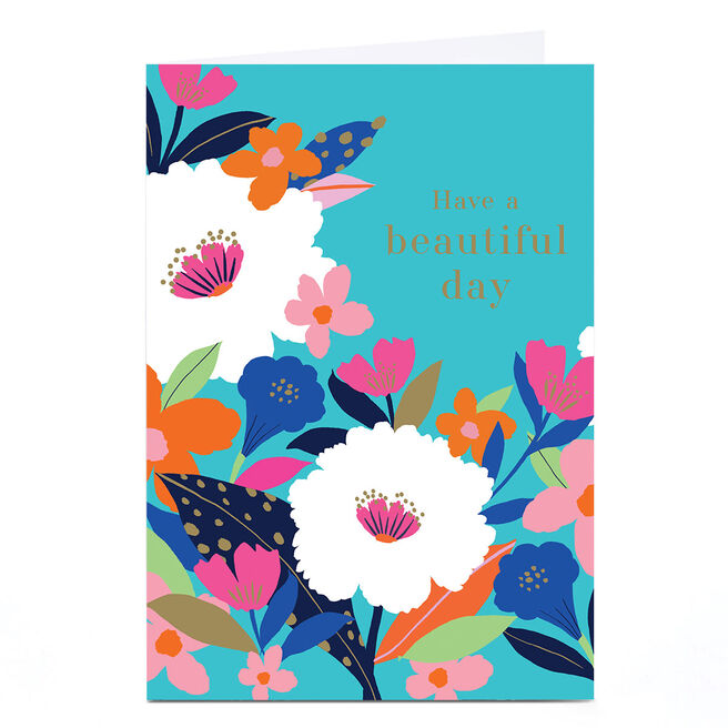 Personalised Birthday Card - Beautiful day flowers