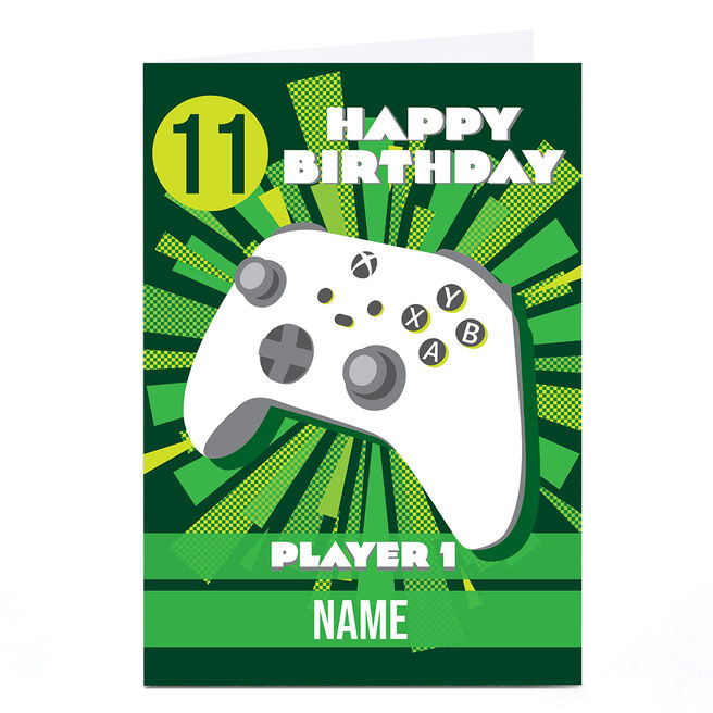 Personalised Xbox Birthday Card - Player 1 