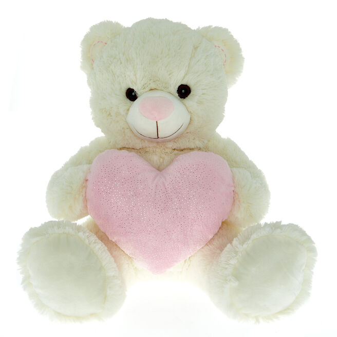Large Bear With Heart Soft Toy