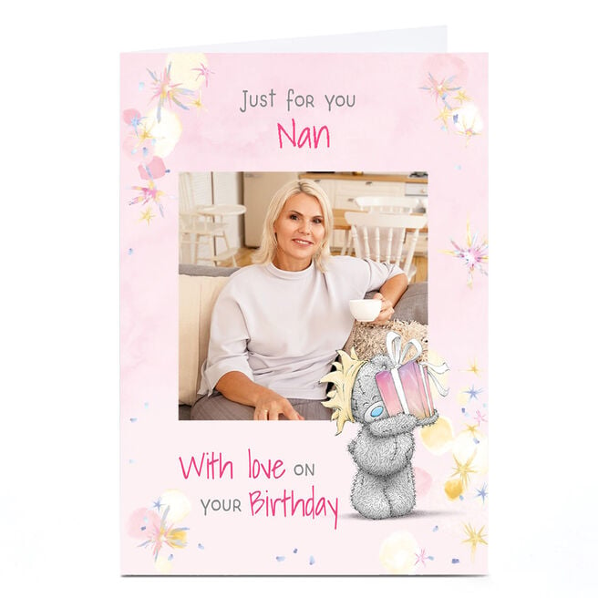 Photo Tatty Teddy Birthday Card - Just for You, Nan