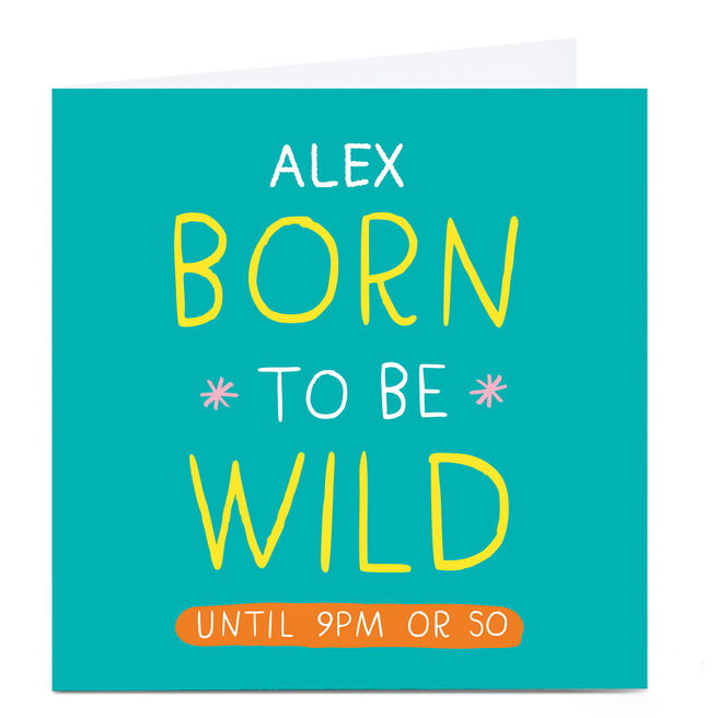 Personalised Smiley Happy People Card - Born to be Wild