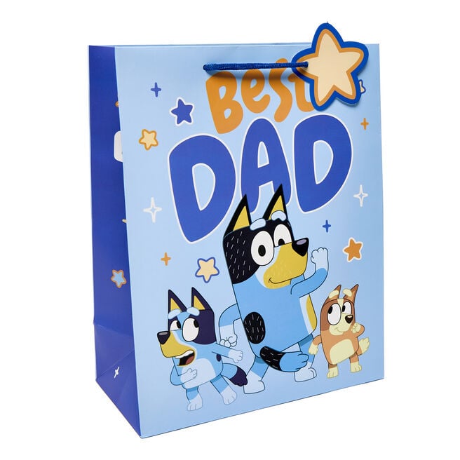 Bluey Best Dad Large Portrait Gift Bag
