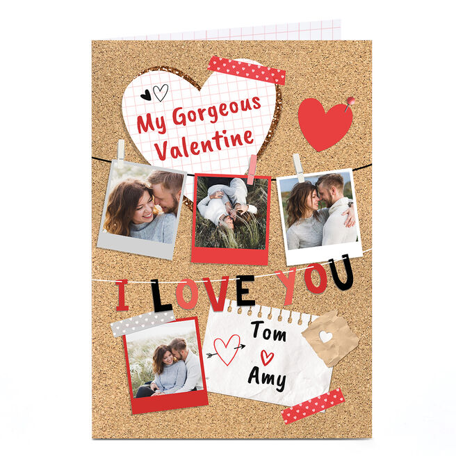 A4 Photo Valentine's Day Card - I Love You Gorgeous 