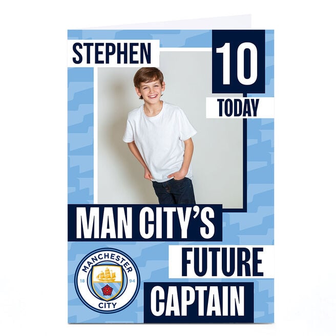 Photo Football Birthday Card - Man City Future Captain