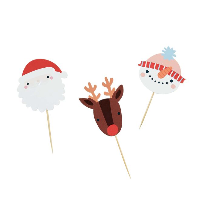 Festive Friends Food Picks - Pack of 12