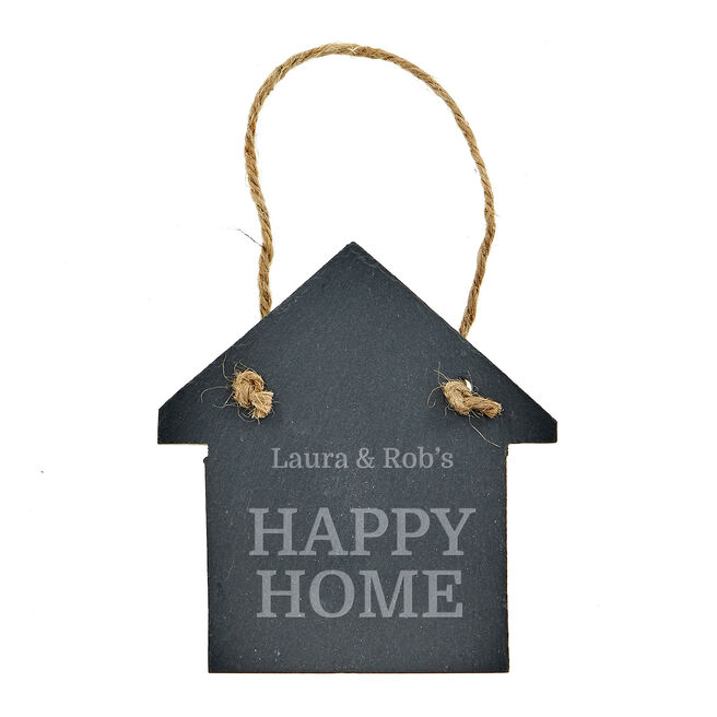 Personalised Engraved Small House-Shaped Slate Keepsake