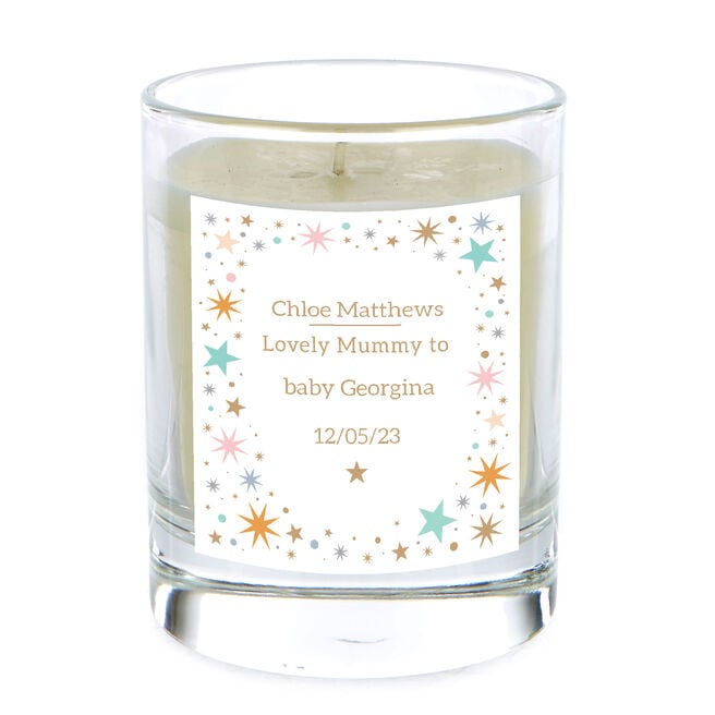 Personalised Pomegranate & Cashmere Scented Candle - New Mum