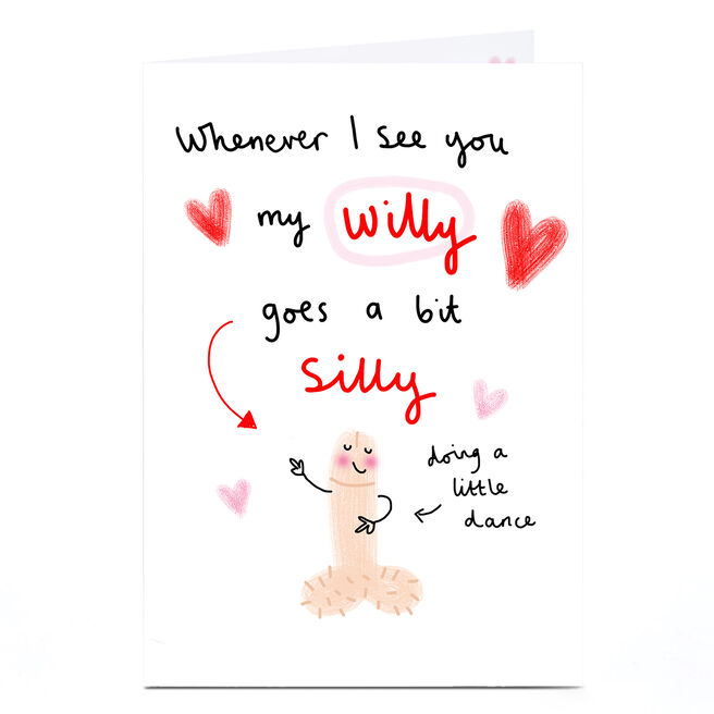 Personalised Lindsay Loves To Draw Card - Silly Willy