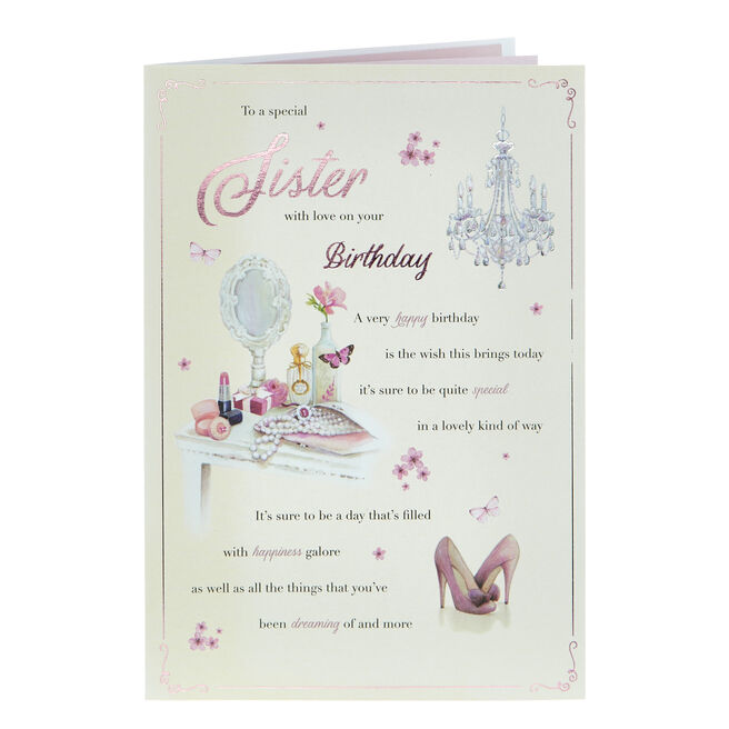 Birthday Card - Special Sister With Love