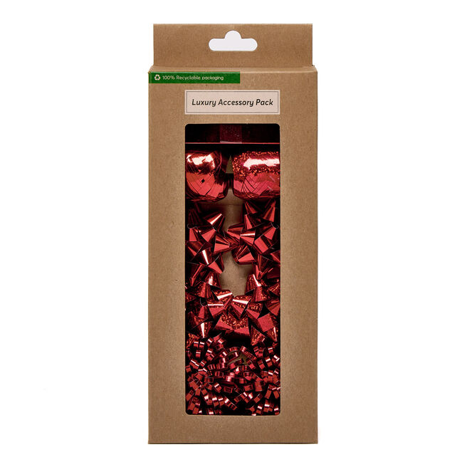 Luxury Gift Wrap Accessory Pack - Red