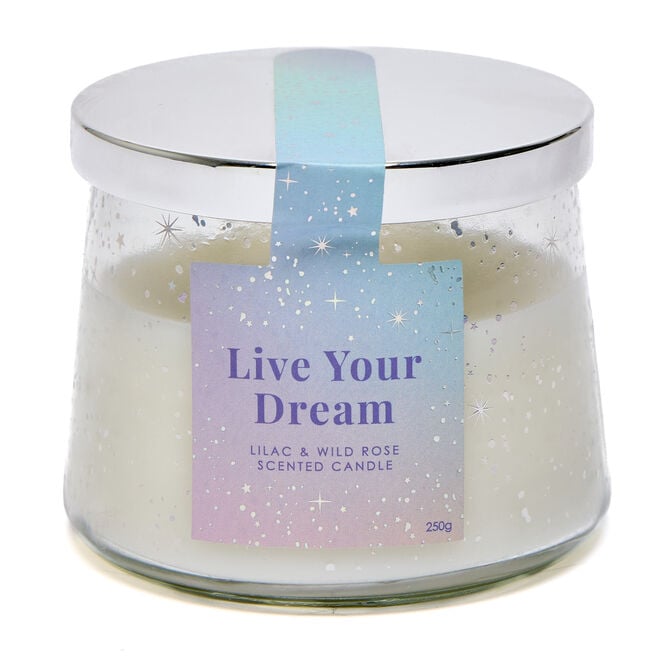 Live Your Dream Lilac & Wild Rose Scented Candle