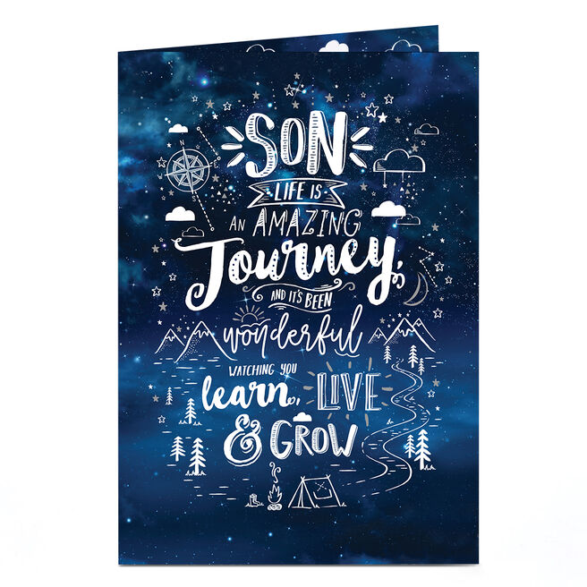 Birthday Card - Watching You Learn Live and Grow, Son