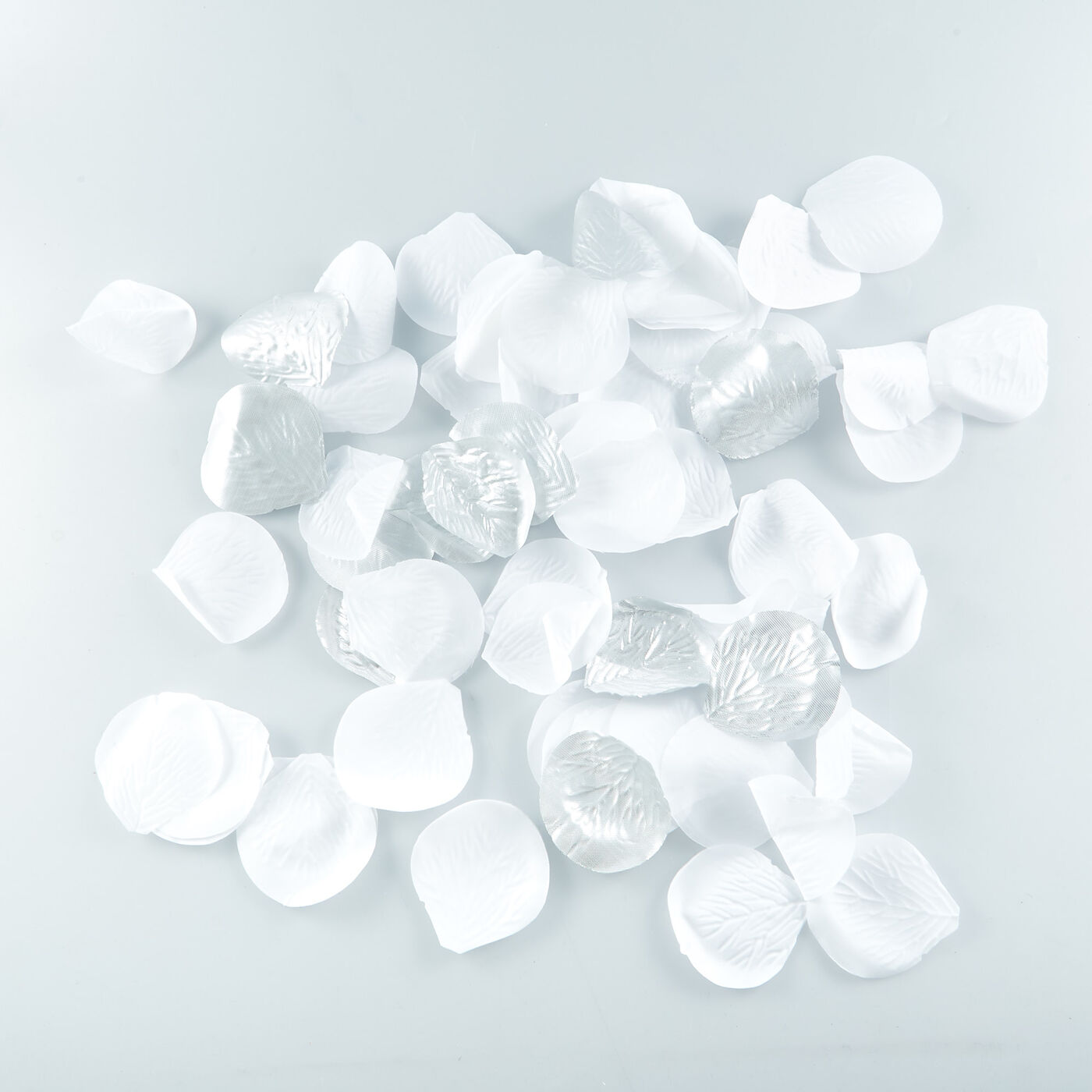 Buy Silver & White Artificial Rose Petals Pack Of 300 for GBP 6.99