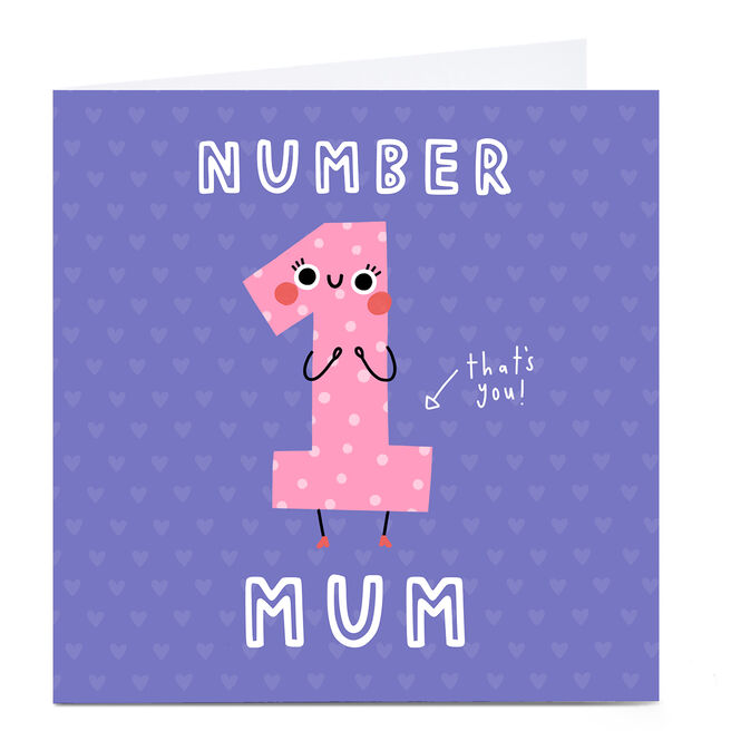 Personalised Jess Moorhouse Mother's Day Card - No. 1 Mum