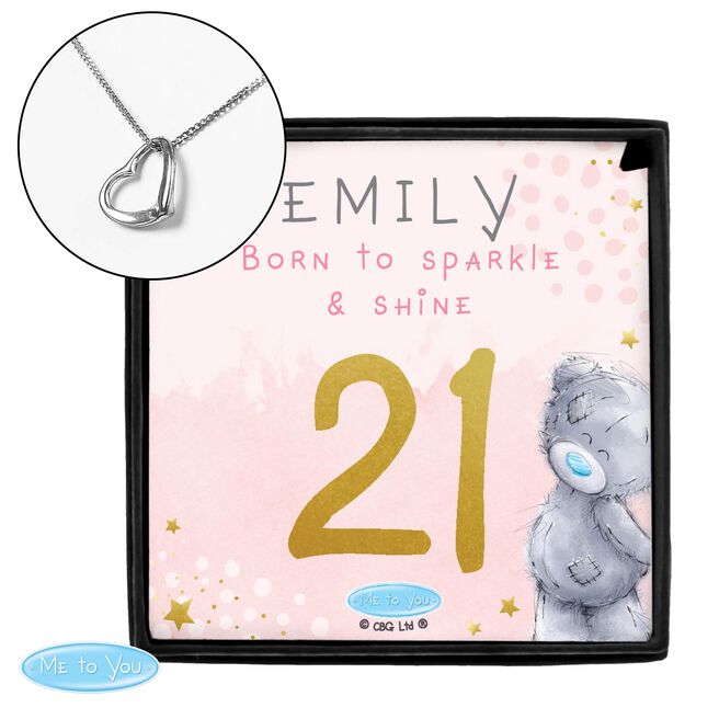 Personalised Me To You Birthday Silver Tone Necklace & Box