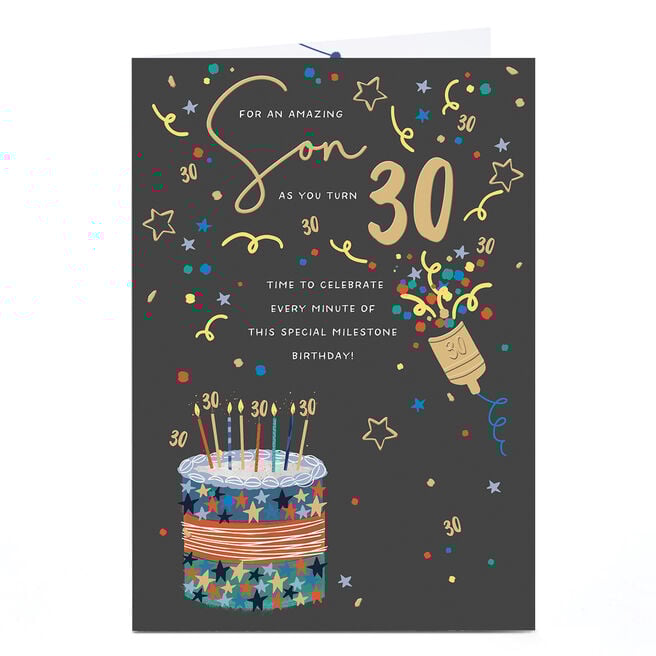 30th Birthday Card - Celebrate Every Minute, Son