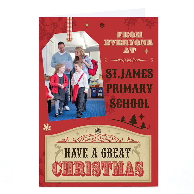 Photo Upload Christmas Card - Gift Tag