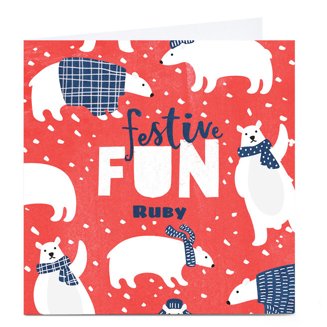 Personalised Gingerbread Christmas Card - Festive Fun