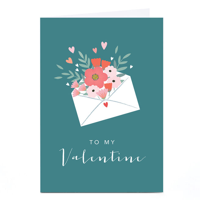 Personalised Klara Hawkins Valentine's Day Card - Flowers in Envelope