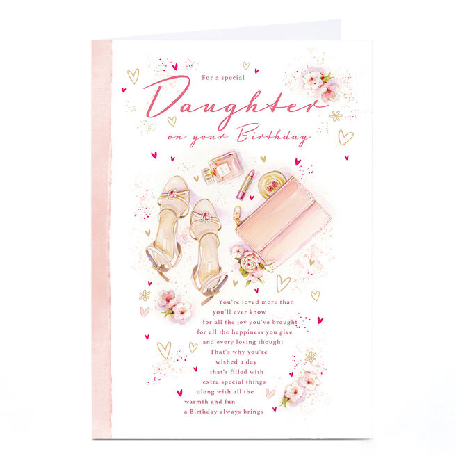 Personalised Birthday Card - Pink Pastels Extra Special Things, Daughter
