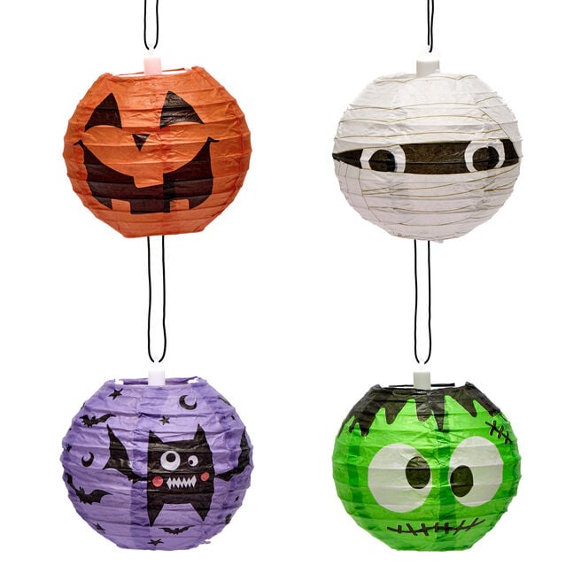 Let's Glow Spooky Glow Lanterns - Pack of 4,  Let's Glow Spooky Glow Lanterns - Pack of 4