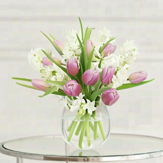 Hyacinths & Tulips Flower Bouquet