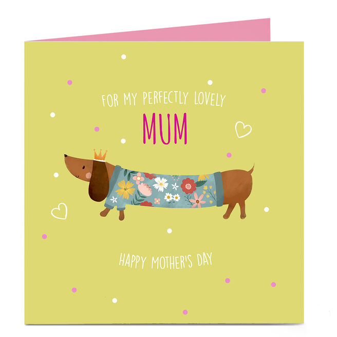 Personalised Mother's Day Card - Sausage Dog