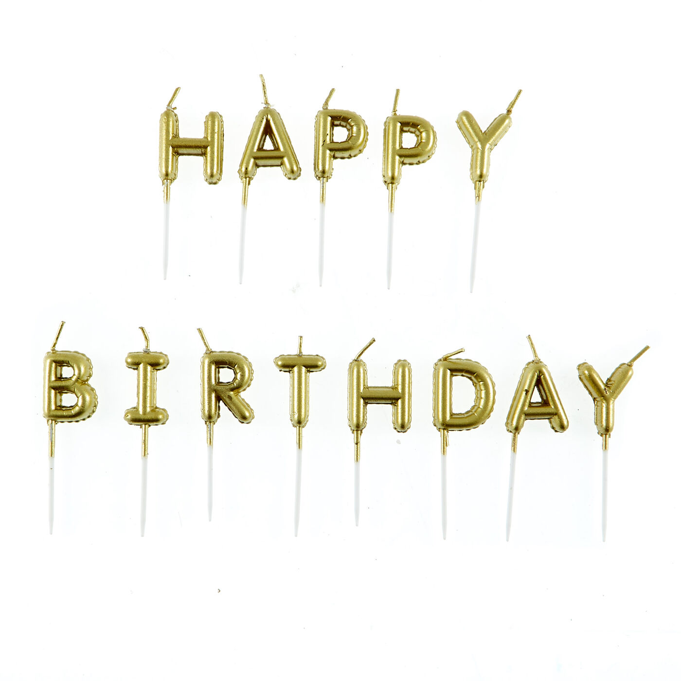 Buy Gold Happy Birthday Candles Pack of 13 for GBP 1.29 Card Factory UK