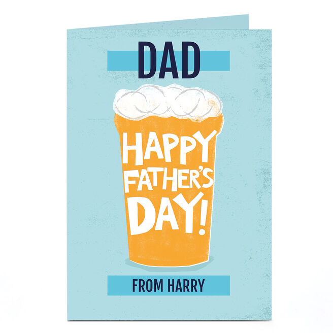 Personalised Father's Day Card - Happy Father's Day Beer