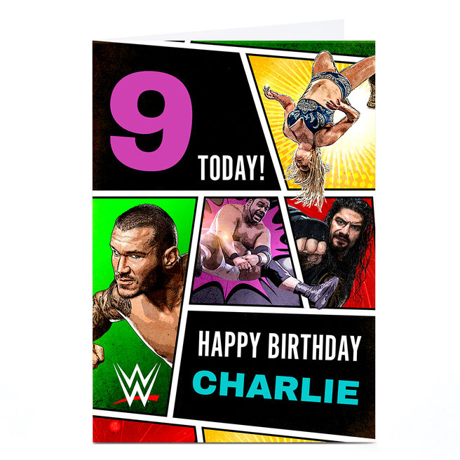 Personalised WWE Birthday Card - Comic Strip