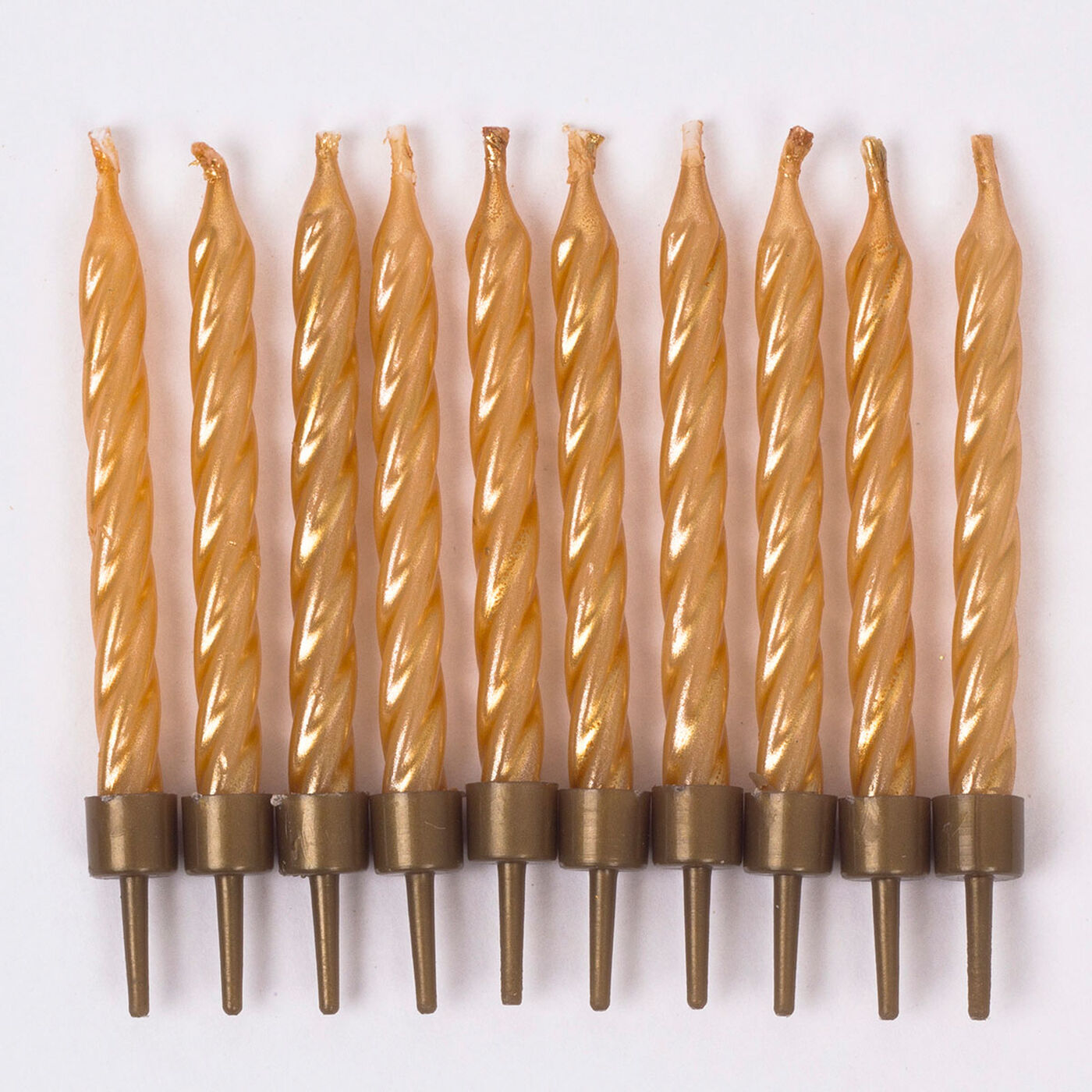 Buy Gold Birthday Candles & Holders Pack Of 10 for GBP 0.59 Card
