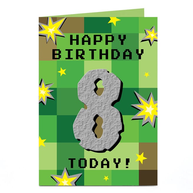 Personalised Birthday Card - Mine Crafting