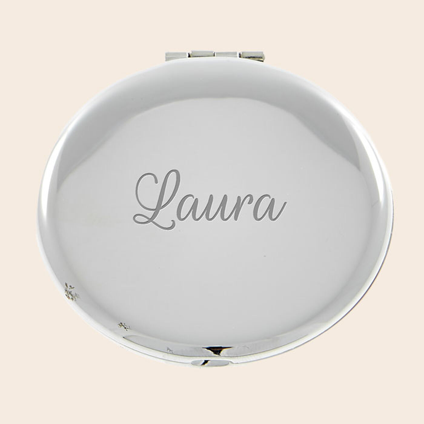 Buy Engraved Silver Round Compact Mirror Name for GBP 15.99 Card