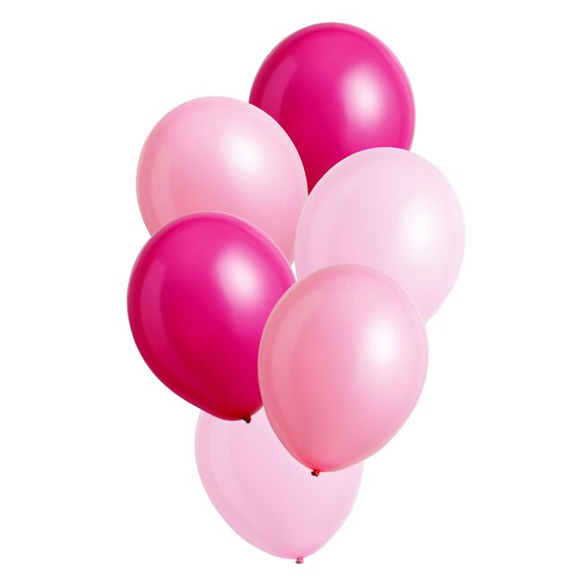 9-Inch Pink Mixed Latex Balloons - Pack of 25
