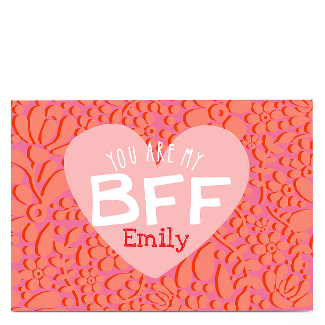 Personalised Bev Hopwood Valentine's Day Card - BFF