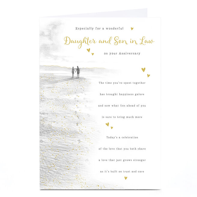 Anniversay Card - Happiness Galore, Daughter and Son in Law
