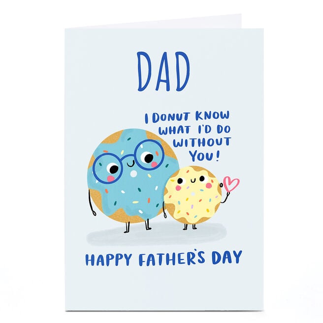 Personalised Jess Moorhouse Father's Day Card - Donut