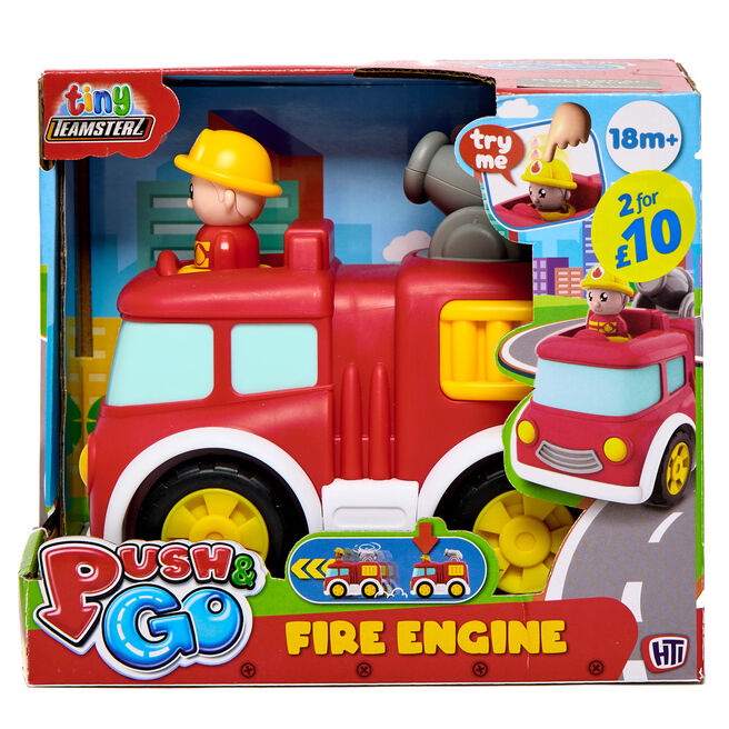 Tiny Teamsterz Push & Go Fire Engine