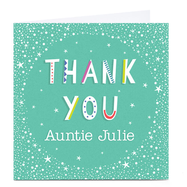 Personalised Thank You Card - Stars & Dots