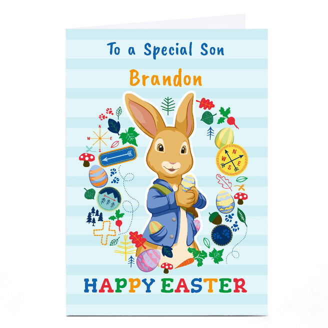 Personalised Peter Rabbit Easter Card - Peter Rabbit, Son