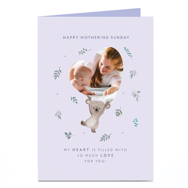 Photo Mother's Day Card - Cute Koala Bear, Happy Mothering Sunday