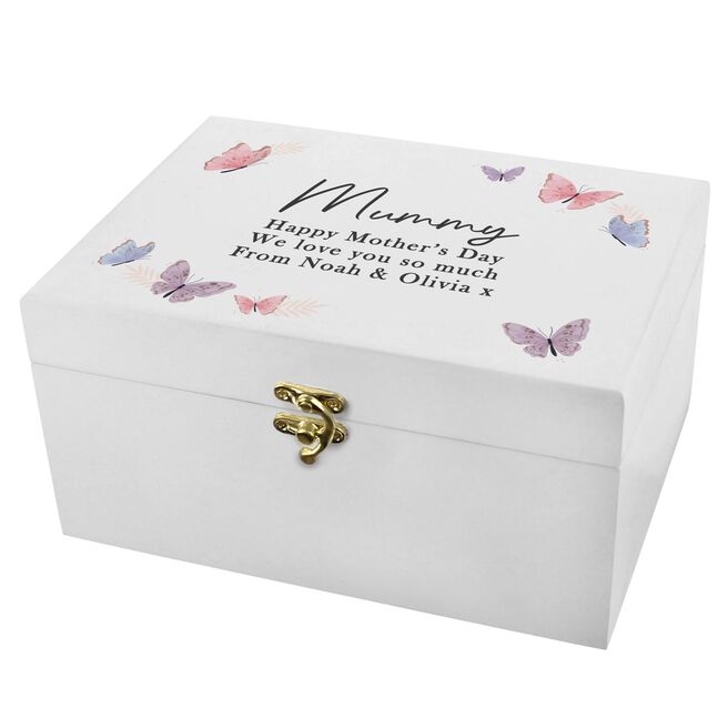 Personalised Butterfly Wooden Keepsake Box