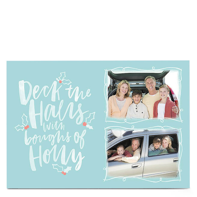 Multi Photo Christmas Card - Deck The Halls